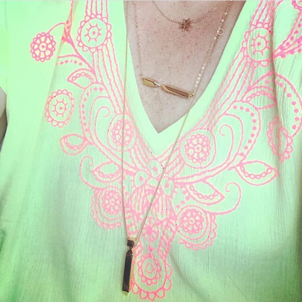 NEW India Hicks 18K Gold THE OBLIQUE Necklace - Picture 4 of 4